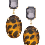 Black diamond crystal drop earrings with faceted light-catching stones.