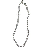 Silver Chain Link Necklace (Water Resistant)