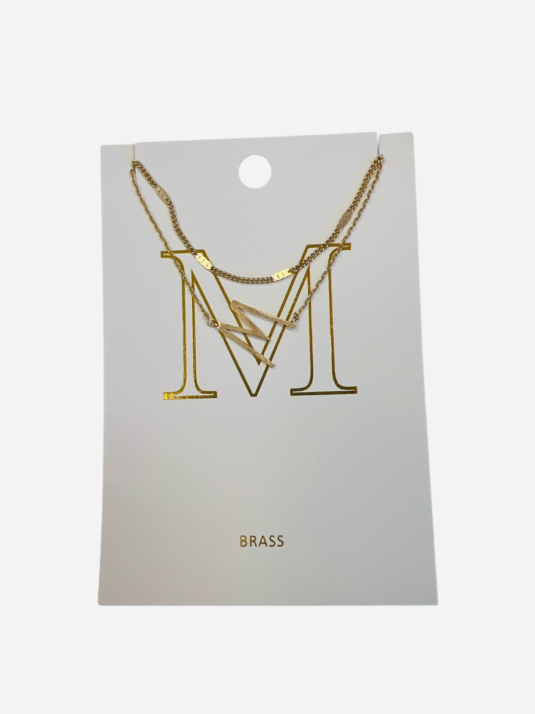 M Initial necklace