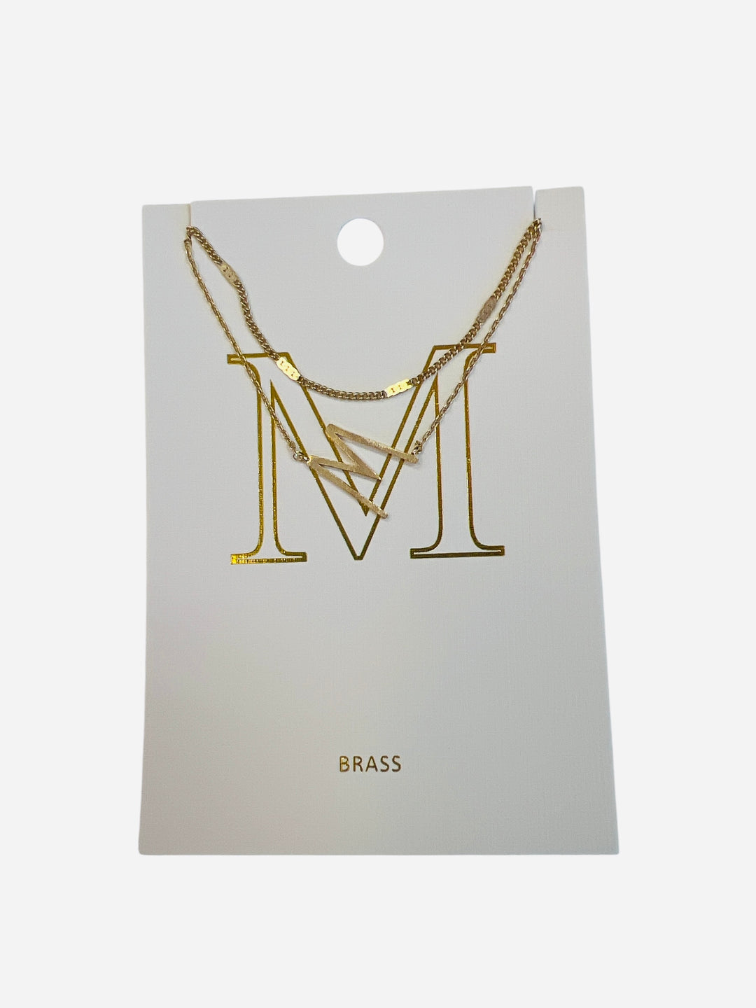 M Initial necklace