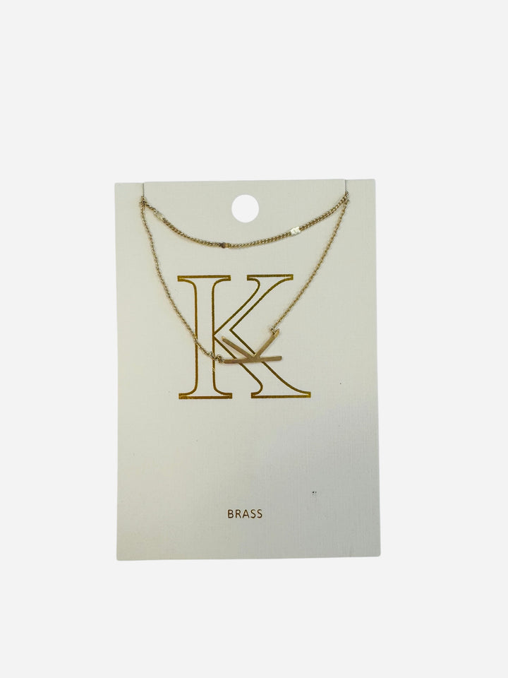 K Initial necklace