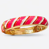 Candy Cane Striped Enamel Bangle Bracelet