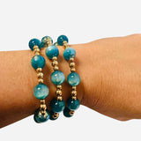 Ocean Blue Bracelet Set Water Resistant