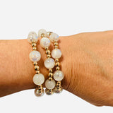 White Bracelet Set Water Resistant