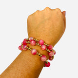 Pink Bracelet Set Water Resistant