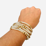 Pearl & Gold Bracelet Set (Water Resistant)