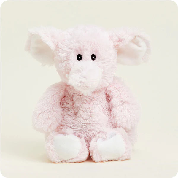Pink Elephant Warmies heatable weighted plush with a soothing lavender scent.