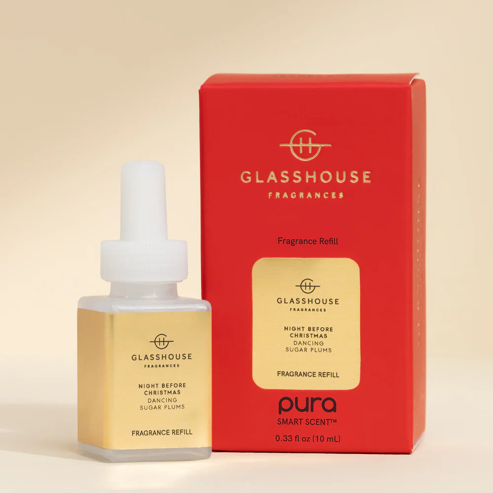 Pura Night Before Christmas fragrance refill with blackcurrant, plum, and musk.