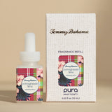 Pura Pomegranate Lime fragrance refill with bright citrus, juicy pomegranate, and cedar notes.