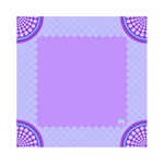 Purple Confetti Mahjong mat with colorful dot patterns and festive design.
