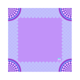 Purple Confetti Mahjong mat with colorful dot patterns and festive design.