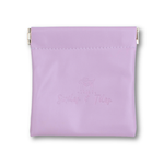 Purple Mahjong coin and dice purse holding tiles and game accessories.
