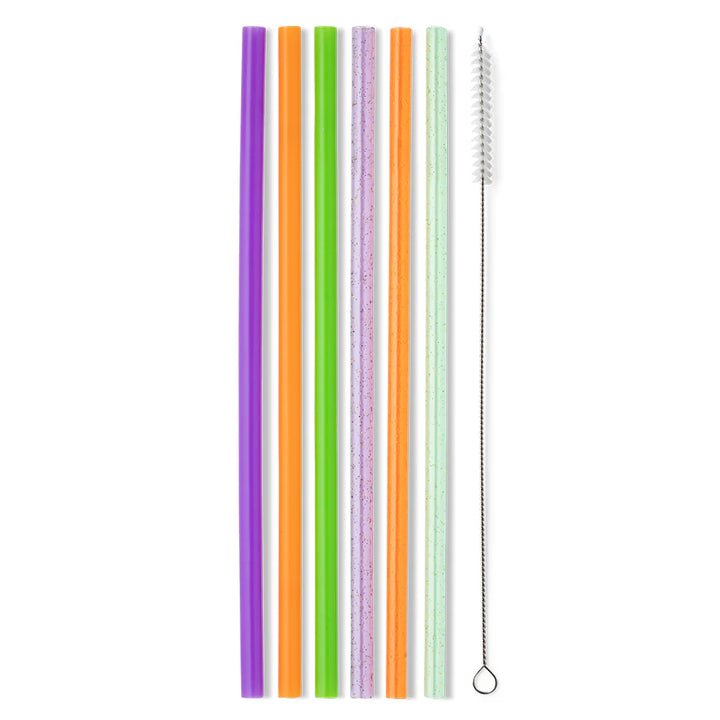 Swig Halloween Glitter Reusable Straw Set