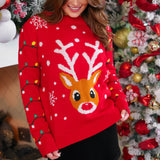 Red Reindeer Holiday Sweater