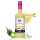 Skinny Mixes Naturally Sweetened Spicy Margarita Mix bottle with lime and jalapeño flavor