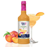 Skinny Mixes Natural Peach Margarita Mixer bottle with peach flavored low sugar cocktail mixer