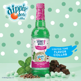 Bottle of Skinny Mixes sugar free Dippin' Dots Mint Chocolate Ice Cream Syrup.