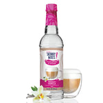 Skinny Mixes sugar free French vanilla syrup bottle for coffee and specialty drinks