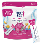 Dragon fruit mango electrolyte drink mix with 16 single-serve hydration sticks.