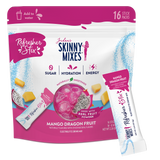 Dragon fruit mango electrolyte drink mix with 16 single-serve hydration sticks.