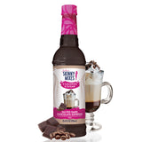 Skinny Mixes sugar free Salted Dark Chocolate Espresso syrup bottle.