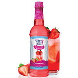 Skinny Mixes sugar free strawberry syrup bottle with sweet berry flavor