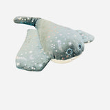 Stingray Warmies plush with deep sea colors, celestial stars and moons, microwavable lavender scented filling