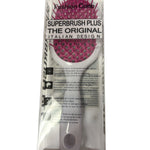 Fuchsia hairbrush with white handle and honeycomb vents for fast, gentle drying.