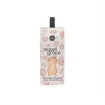 Sweet Grace body wash sponge with exfoliating buffer and luxury fragrance.