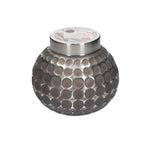Sweet Grace Collection 004 candle in metallic bubbled glass with silver lid.