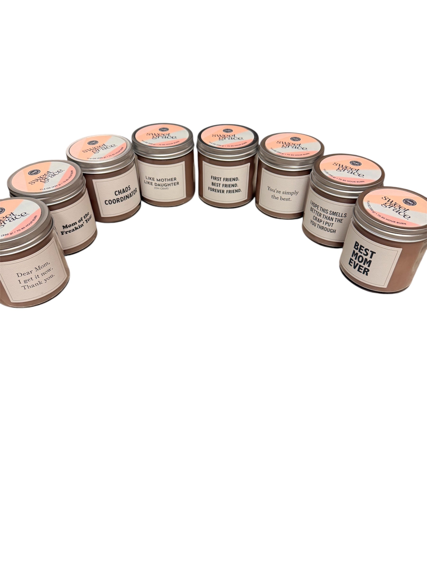 Mother’s Day Sweet Grace candle with elegant jar and luxury scented soy-blend wax.
