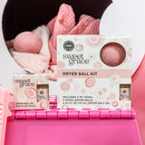 Sweet Grace Dryer Ball Kit with three reusable wool dryer balls and signature fragrance oil.