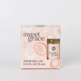 Sweet Grace Dryer Ball Oil Refill for adding signature fragrance to reusable wool dryer balls.