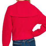 Ruby Collared Zip Up Sweater