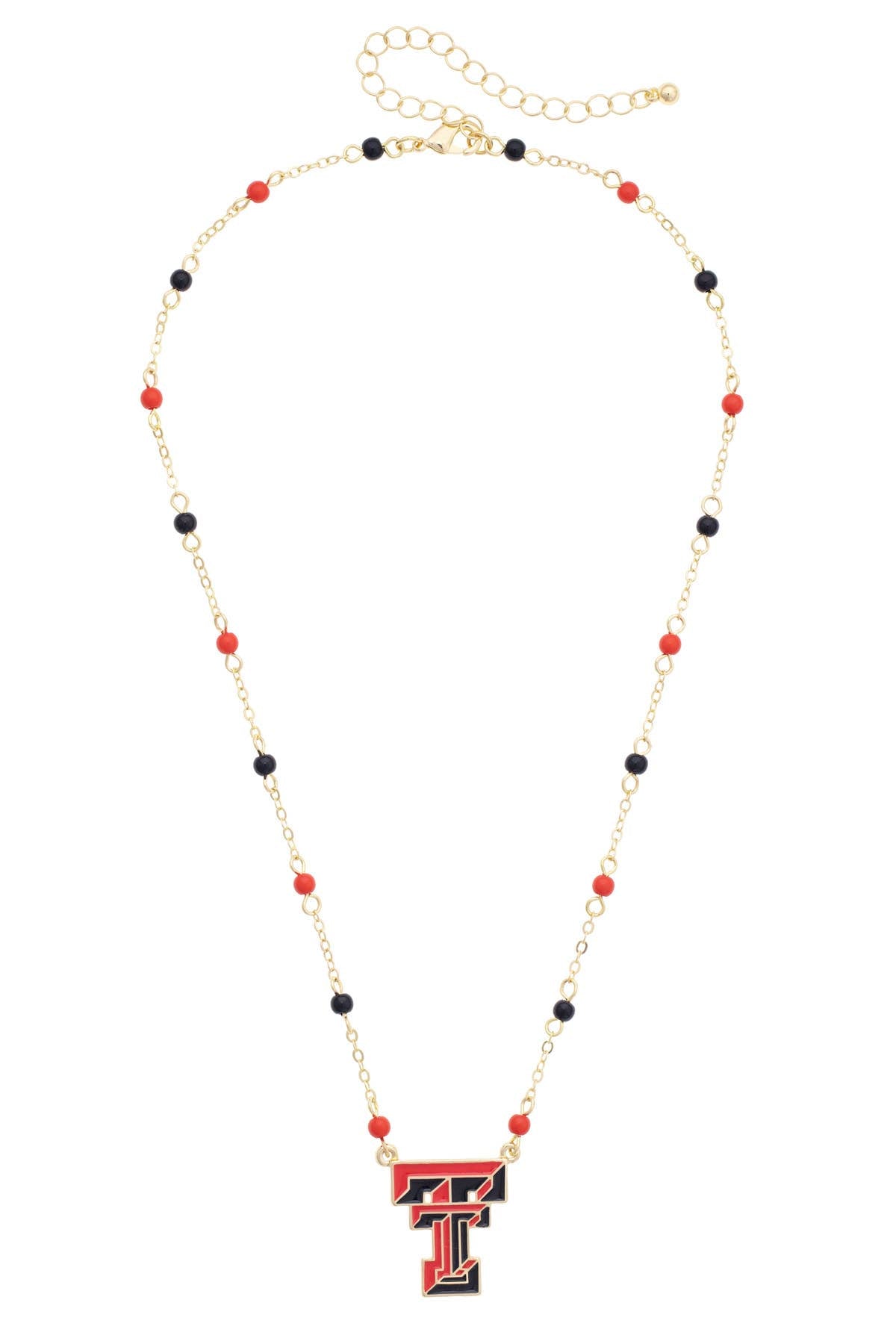 Texas Tech Red Raiders layered chain necklace with team logo accent.