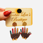 Turkey-shaped earrings 