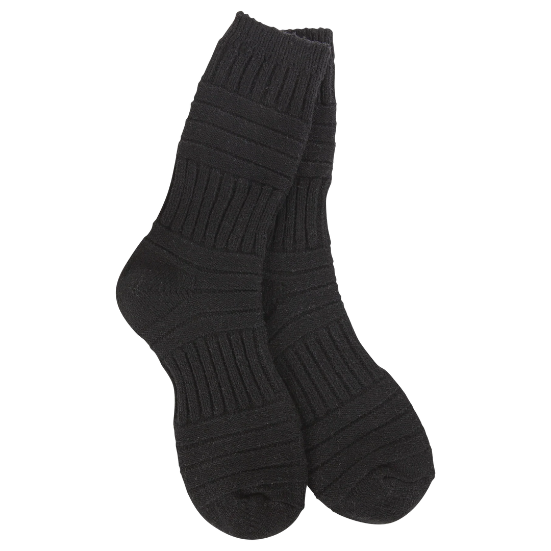 World’s Softest Socks solid black crew socks.
