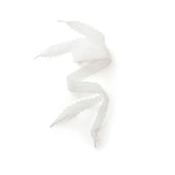 White Chantilly lace shoelaces for sneakers.