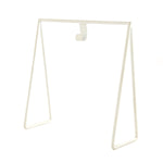 White freestanding art stand for displaying 6x6 prints and charms