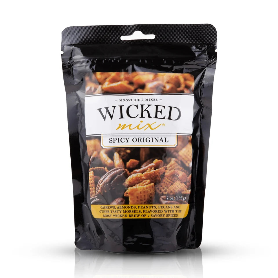 Wicked Mix Original snack mix featuring crunchy nuts and a bold blend of savory seasonings.