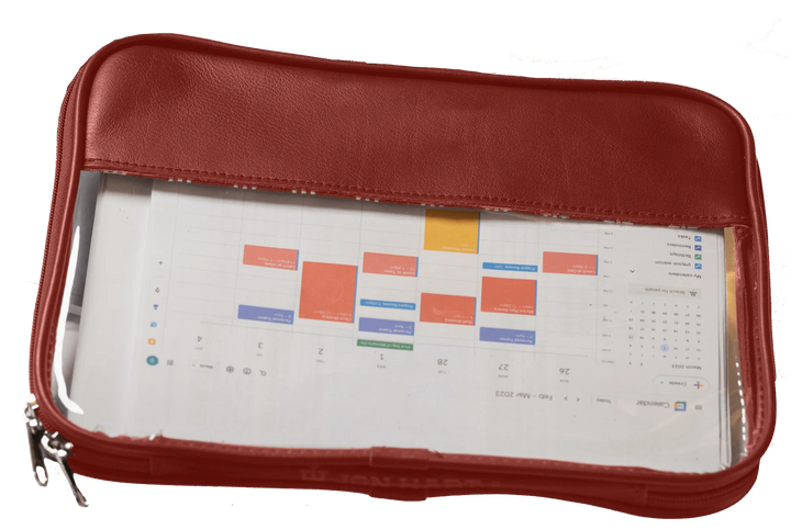 Jon Hart Leather Clear Folio
