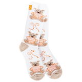 World's Softest Pumpkin Bear socks with fuzzy koalas, orange striped shirts, and orange bows.