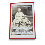 Funny birthday card with vintage photo and cheeky poem about aging and wrinkles.