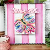 Pink & White Striped Display Board