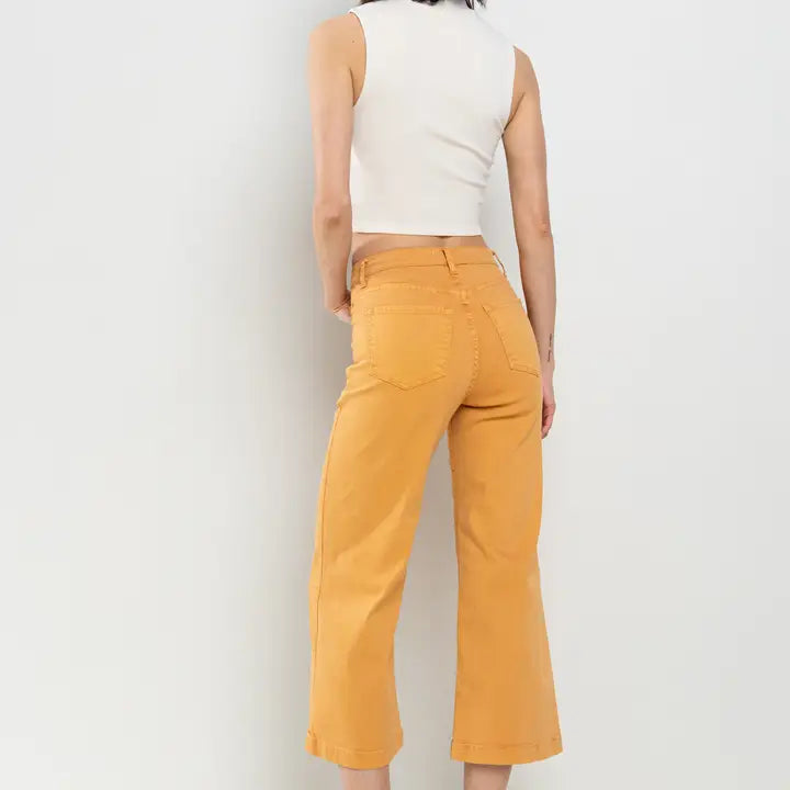Inca Gold Crop Wide Leg Jeans