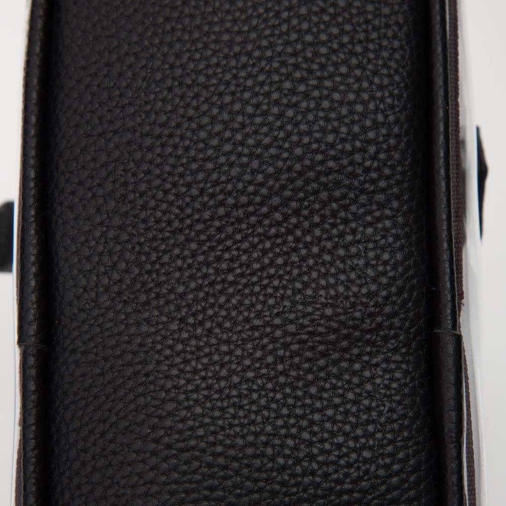 Black Clear Plastic Top Handle Crossbody