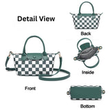 Black & White Checkered Crossbody Bag