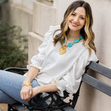 Rainbow African Sea Glass & Cross Bracelet