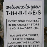Welcome to your 30s Greeting Card
