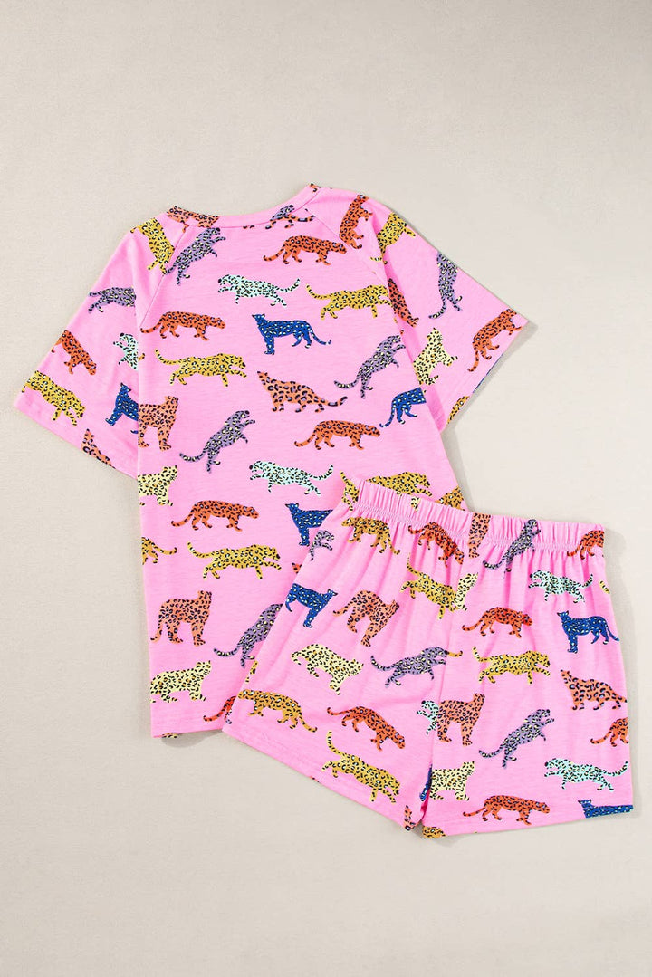 Pink Cheetah Pajama Set